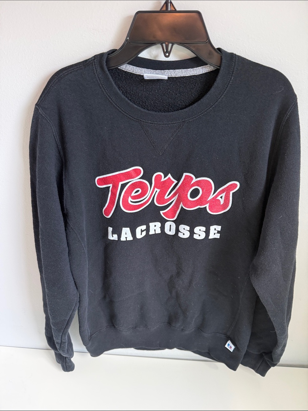 TERPS LACROSSE RUSSELL  Athletic Black Crewneck Sweatshirt